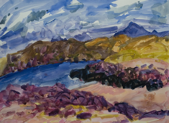 Firemore Beach watercolour